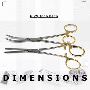 Pinzas Hemostáticas Manuales Rochester Carmalt Clase II, 16 cm de Largo, Rectas, Curvas, Cruzadas, Dentadas, de Acero Inoxidable, Juego de Instrumentos - Product Image 2