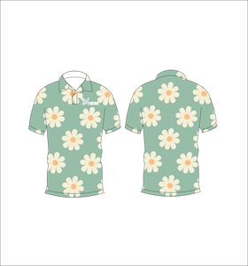 เสื้อโปโลพิมพ์ลายดอกไม้แบบกำหนดเอง แขนสั้น สวมใส่สบาย เหมาะสำหรับกอล์ฟ เทนนิส ชุดทีมฤดูร้อน - Product Image 6