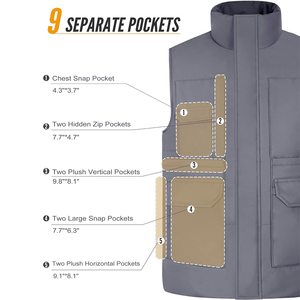 Gilet matelassé personnalisé avec logo, gilets équestres, vêtements d'hiver décontractés, vêtements d'extérieur, gilet rembourré, gilets matelassés pour hommes - Product Image 5
