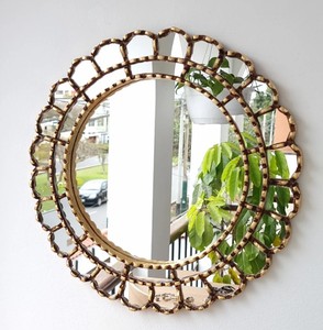 กระจกติดผนังกรอบไม้สุดหรู งานแฮนด์เมด ผลิตโดย SN HANDICRAFTS เดลี - Product Image 1