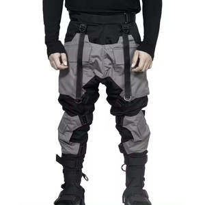 Pantalon cargo Cyberpunk Techwear pour homme, multi-poches, tactique, streetwear, avec sangle à boucle, style Hip Hop, urbain, Harajuku, Harem - Product Image 1