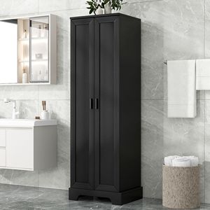 Armadio con Ripiani Regolabili e Due Ante in MDF per Ufficio o Bagno - Product Image 2