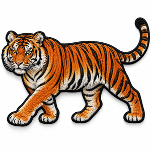 Patch brodé thermocollant motif Tigre Marchant pour vêtements - Product Image 5