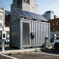 Conteneur de stockage d'énergie à batterie LiFePO4 500KWH BOX-E 500-800V, station d'énergie solaire hybride avec refroidissement par air et RS485/CAN