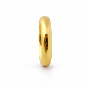 Mens 18KT Yellow Gold Classic Plain Wedding Band <b>Ring</b> High Polish Smooth Dome Comfort Fit Minimalist Daily Wear Gift Jewelry - Product Image 3