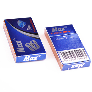 Max Hot Sell 2026 <span class=keywords><strong>Rasoir</strong></span> à double tranchant en acier inoxydable importé, 100 lames, carte personnalisée avec logo - Product Image 5