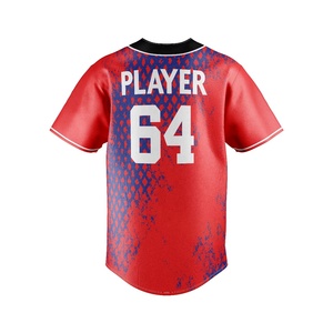 Camiseta de Béisbol Personalizada con Logotipo, Talla Grande, Diseño Sublimado de Alta Calidad, Uniforme de Béisbol 100% Poliéster, Servicio OEM para Hombre - Product Image 2