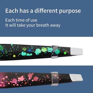 Juego de Pinzas para Pestañas con Diseño de Galaxia Colorido, Punta Suave de Acero Inoxidable de Precisión para Extensión de Pestañas - Product Image 2