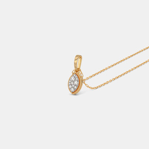 Collar con Colgante de Diamante Cultivado en Laboratorio con Halo de Oro Amarillo de 14K - Product Image 3