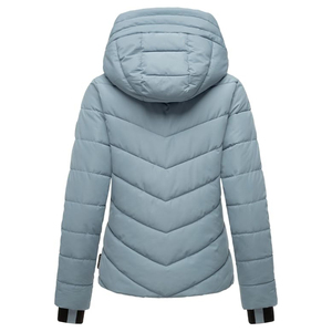 Women's Hooded High Quality Quilted Puffer <b>Jacket</b> <b>Zip</b>-<b>Up</b> Winter Coat Polyester Fill Cotton Warm Padded Outerwear - Product Image 3