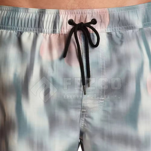 Shorts de plage décontractés respirants pour hommes, taille haute, avec cordon de serrage, doublure en maille, séchage rapide, tissu polyester/coton pour usage quotidien - Product Image 5