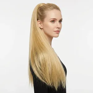 100% Remy Weft Straight Highlighted Full Lace <b>Wig</b> Long <b>Blonde</b> Hair Natural Wave Texture Human Weft Customizable Hair - Product Image 2
