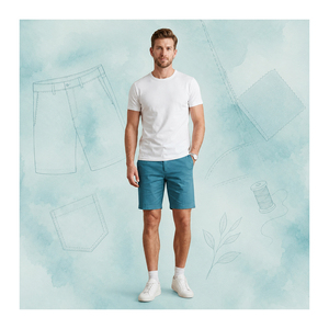 Shorts pour hommes de qualité supérieure, confortables au quotidien, fabricant OEM ODM, vente en gros, export, qualité supérieure, coton, shorts décontractés et sportifs, Inde - Product Image 4