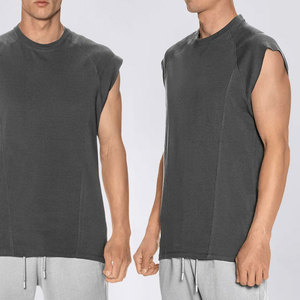 Camiseta Deportiva de Entrenamiento para Hombre, Camiseta sin Mangas para Fisicoculturismo, Yoga, 100% Algodón Jersey, Ropa Deportiva Lisa - Product Image 5