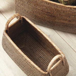 Organizador bohemio para el hogar, cesta decorativa de almacenamiento de ratán tejido para organizar tu espacio - Product Image 5