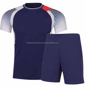 Ensemble d'uniformes de badminton personnalisés pour hommes, col montant, taille élastique, 100% polyester, ajustable et respirant - Product Image 1