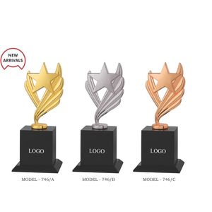 Custom <b>Engraved</b> 1st 2nd 3rd <b>Trophy</b> Set with Stylish Metal Craft Design - Product Image 1