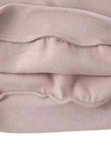 Sudadera con Capucha Extra Grande para Mujer, Color Beige Claro, Cuello en V, Manga Larga, Informal, Holgada, para Uso Diario en Invierno - Product Image 6