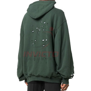 <b>Top</b> Selling Cotton Blended Fabric Provides Lasting Comfort And Modern Appeal In Men <b>Distressed</b> Hoodies Design - Product Image 5