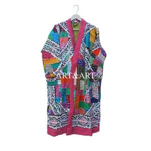 Chaqueta Larga de Trabajo para Mujer, Manga Larga, Elegante, Casual, Invierno, Estilo Vintage Kantha, de Secado Rápido, Bata para Dormir - Product Image 6