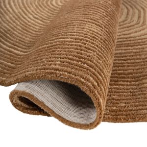 High Quality <b>Wool</b> Silk Hand Tufted Modern Plush Loop Pile Rug <b>Brown</b> Cotton Backing Z&H Home Non-Slip PET Friendly Living Set - Product Image 4