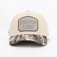 Casquette de baseball sportive Oxford de haute qualité avec logo personnalisé, visière camouflage, bicolore, pour la chasse, décontractée, extérieure, multicolore