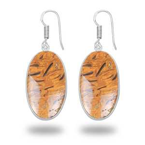 Boucles d'oreilles pendantes pour femme, en pierre précieuse naturelle de calligraphie, pierre de naissance de mai, faites à la main, plaquées argent, bijoux de fiançailles, cadeau de fête, mignonnes - Product Image 2