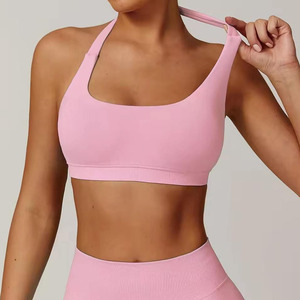 Soutien-gorge de sport tendance avec bretelles tissées double couche et maintien élevé, réglable pour le yoga et le fitness - Product Image 6