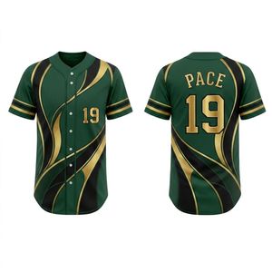 Professional Neon Yellow Geometric Line Pattern Anti Pilling Quick Dry Sportswear Sublimation Game Day Baseball Jerseys - Product Image 2