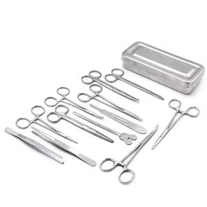 Ensemble d'instruments de chirurgie mineure de base en acier inoxydable, certifié CE, avec ciseaux, pinces, porte-aiguilles, trousse chirurgicale - Product Image 4