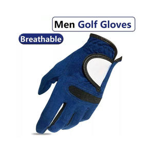 Men's Lightweight Outdoor Golf Gloves Genuine Leather Anti-Slip Adjustable Wrist <b>Strap</b> <b>Buckle</b> Closure Customized Logo Breathable - Product Image 2