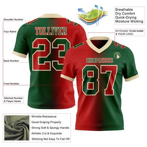 Custom American Football Jersey Moisture Wicking Fabric Digital Print OEM ODM Private Label Adult Youth Team Sportswear - Product Image 6