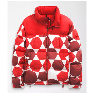 Customized Sporty Men's <b>Winter</b> Puffer <b>Jacket</b> with Stand Collar and Patch Drawstring Hood Breathable <b>Waterproof</b> Canvas Clothing - Product Image 1