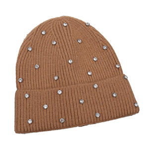 Wholesale Custom Printed Logo Wool Blend Winter <b>Beanie</b> Hat Super Quality Warm Breathable <b>Waterproof</b> Embroidery Skull Cap Bulk - Product Image 4