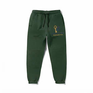 Pantalon de jogging streetwear pour homme, coupe décontractée, mélange de coton, logo brodé personnalisé, vente en gros - Product Image 4