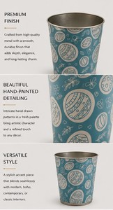 Modern Design Eco-Friendly Vintage Iron Powder Coated Circular Planter Pot Handmade for Home and Garden <b>Decoration</b> - Product Image 4