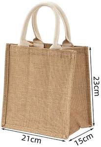 Durable Reusable Jute Beach <b>Bag</b> with Zipper Closure Laminated Interior for Seaside Travel and Outdoor Activities - Product Image 6
