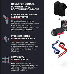 Bandes de genou pour haltérophilie, haute élasticité, pour entraînement en salle de sport, fitness, en vente - Product Image 6