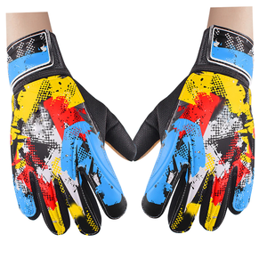 Gants de gardien de but en cuir à doigts entiers, très demandés, pour l'entraînement de football en extérieur, style uni multicolore pour équipes, fabriqués au Pakistan - Product Image 4