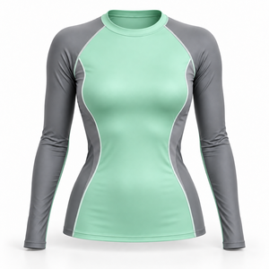 Top Deportivo Transpirable para Mujer, Rash Guard Personalizado OEM, Sublimado, Ligero, Ajustado, Venta al Por Mayor - Product Image 4