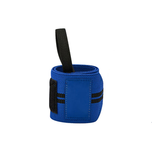 Sangles de soutien de poignet réglables bleues avec fermeture auto-agrippante pour la musculation, l'entraînement de force, protection unisexe pour le fitness - Product Image 3