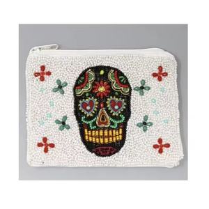 Pochette artisanale en perles brodées, dernier design, sac à monnaie fait main, couleur et taille personnalisables - Product Image 2