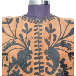 Veste traditionnelle indienne Suzani tissée à la main pour femmes, motif floral, style cotrise, veste bohème, 100% coton respirant, printemps automne - Product Image 2