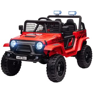 Auto Elettrica 12V per Bambini con Telecomando, 4 Ruote Ammortizzate, Velocità Massima 3 MPH, Musica, Clacson e Luci Rosse - Product Image 1