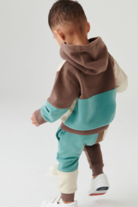 <b>Embroidery</b> Hoodie <b>Sets</b> Boys Spring Street Wear 2 Piece <b>Set</b> Toddle Kids Colorblock Tracksuit - Product Image 5