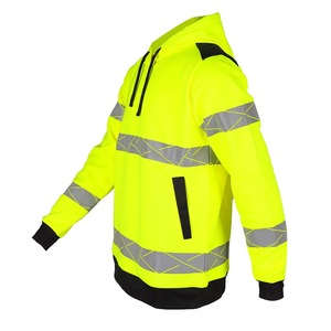 Hi-vis Polyester Rip-Stop Unisex Sweatshirt <b>Pullover</b> <b>Jumper</b> Safety Reflective Workwear Hoodie with Embroidery - Product Image 4