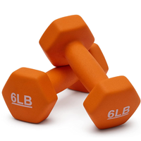 Haltères en néoprène personnalisés équipement d'exercice de fitness sans poids en fonte avec emballage de sac réglable en PVC avec logo personnalisé