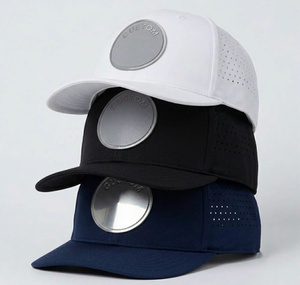 Gorra de golf con visera curva, orificios cortados a láser, bordado 3D, logotipo personalizado, tela de algodón, 6 paneles, para hombre, para mujer, gorra deportiva de béisbol - Product Image 5