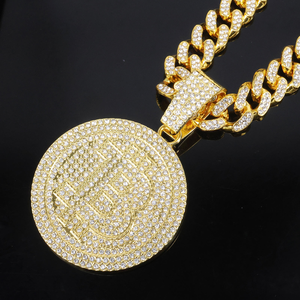 Moissanite Diamond Pendant Cuban <b>Chain</b> Necklace 925 Silver <b>Iced</b> <b>Out</b> Hip Hop Jewelry Luxury Gift for Men Women - Product Image 3