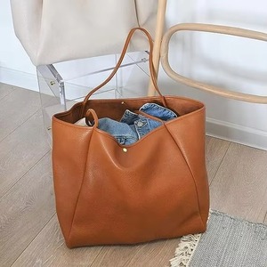 Oversize Pu Leather <b>Tote</b> Women Weekender Bag Shopper Handbag Travel Purse Shoulder Bags - Product Image 2